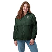 basic-unisex-windbreaker-forest-green-front-6800bfc79fd9c.jpg Smart Riders® - Giacca a vento unisex pieghevole