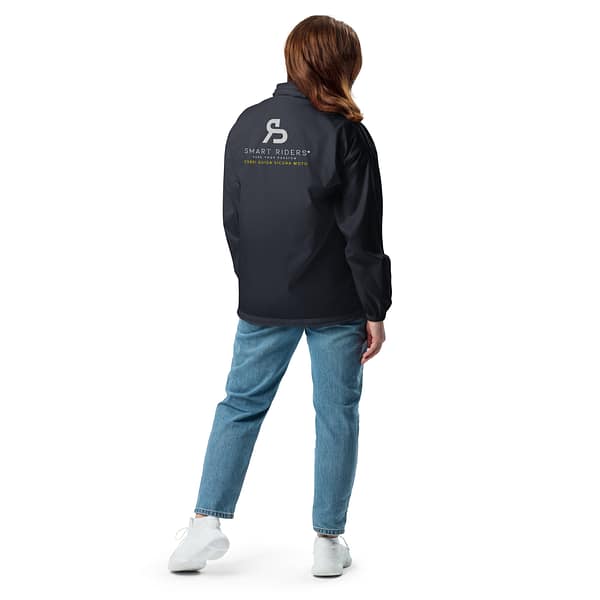 basic-unisex-windbreaker-navy-back-6800bfc79fa00.jpg Smart Riders® - Giacca a vento unisex pieghevole