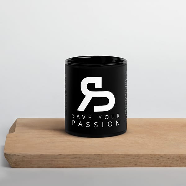 black-glossy-mug-black-11-oz-front-67fe125ac2461.jpg Tazza nera lucida "Save Your Passion"